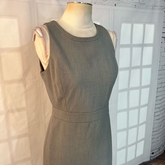 J crew gray sleeveless sheath business professional sheath dress size 2 - Picture 2 of 10